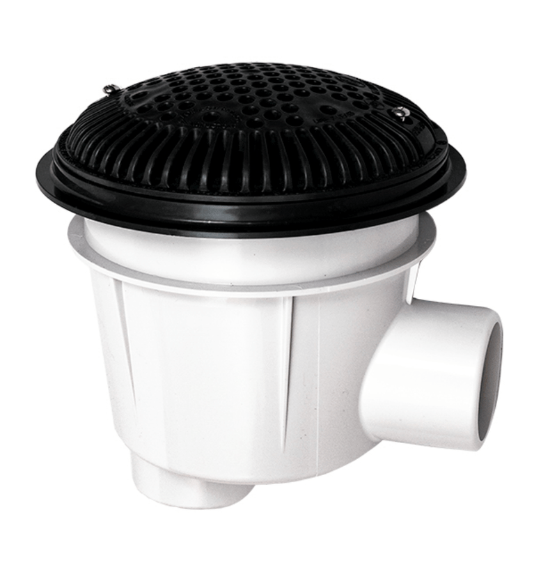 Hayward WG1154SBLKPAK2 8" Dual Suction Outlet w/ Adj Collar, 2" SKT Side & Bottom, Black, 2 - Pack – Vita Pool Supply