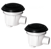 Hayward WG1154SBLKPAK2 8" Dual Suction Outlet w/ Adj Collar, 2" SKT Side & Bottom, Black, 2 - Pack – Vita Pool Supply