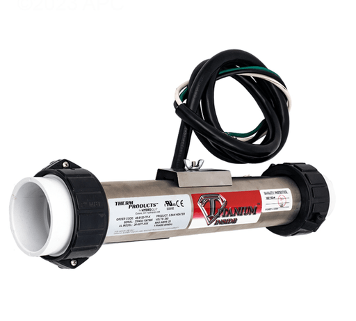 HydroQuip Arctic Spa 5.5kW Flo - Thru Heater Assembly Titanium 48 - 9120 - 7P - K – Vita Pool Supply