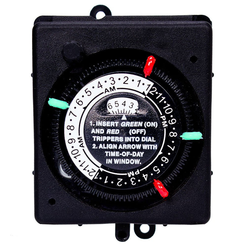 Intermatic PB914N84 24 - Hour 208 - 277V Mechanical Panel Mount Timer with Manual Override, 4 Trippers – Vita Pool Supply