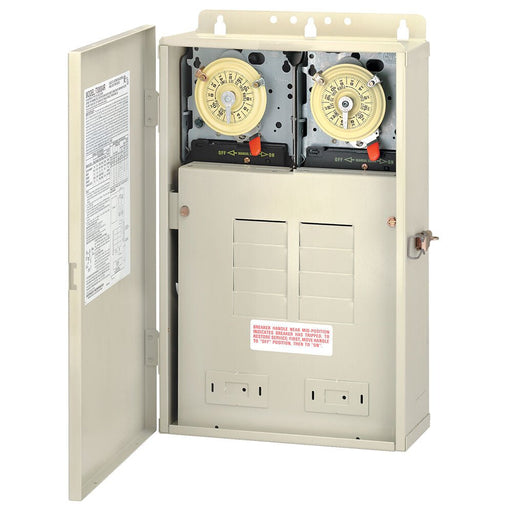 Intermatic T30404R 100A Load Center with Two T104M Mechanisms, 8 - Breaker Spaces – Vita Pool Supply