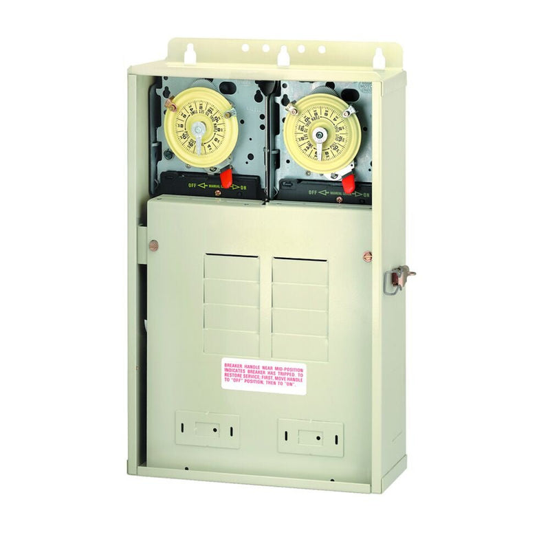 Intermatic T30404R 100A Load Center with Two T104M Mechanisms, 8 - Breaker Spaces – Vita Pool Supply