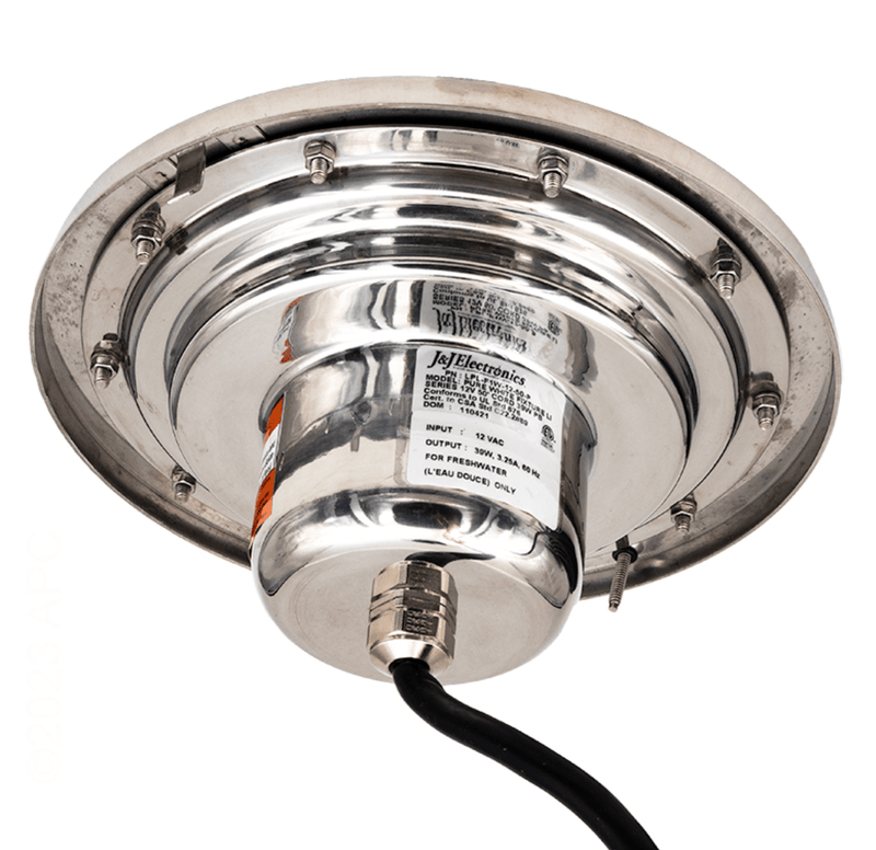 J&J PureWhite LED Pool Light LI Cool White 12V 300W 50' Cord, LPL - F1W - 12 - 50 - P 21116 – Vita Pool Supply