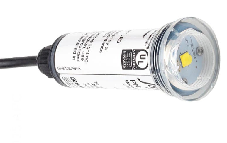 J&J PureWhite VU 1.5" Nicheless White LED Light 20W 12V 50' Cord (LPL - R2W - 12 - 50 25050) – Vita Pool Supply