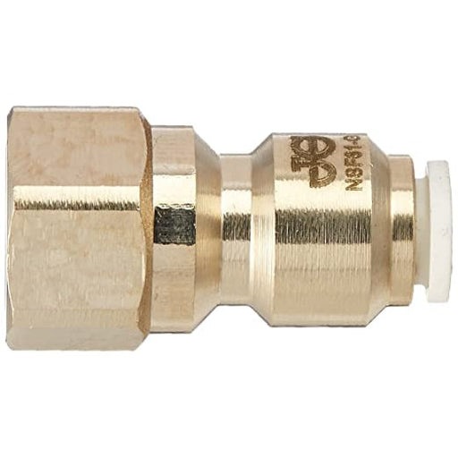 John Guest Quick Connect Brass Female Flare Adapter - 3/8” Tube x 1/4” Fe Flare