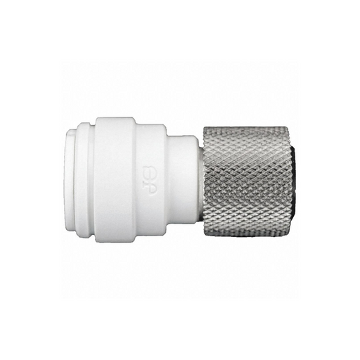 John Guest Speedfit 3/8" Compression Female Connector, Push to Connect Fitting, White, PSEI6012U9P