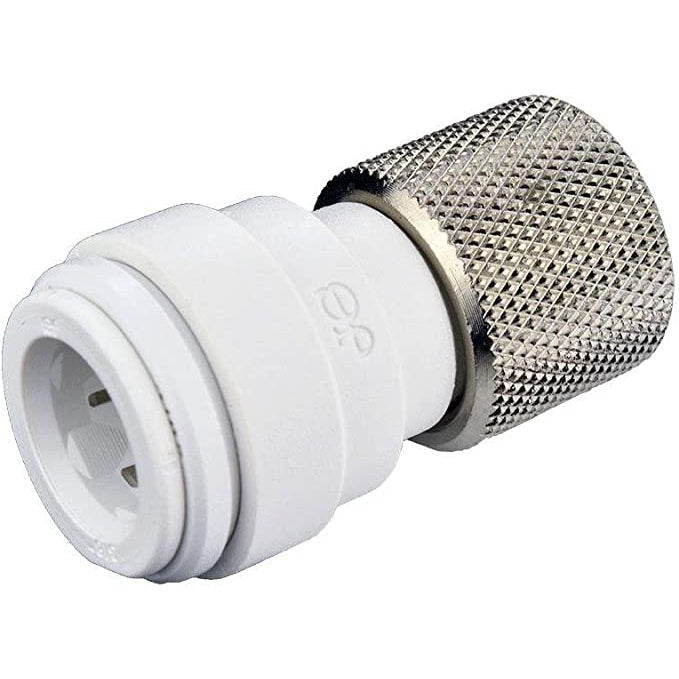 John Guest Speedfit 3/8" Compression Female Connector, Push to Connect Fitting, White, PSEI6012U9P