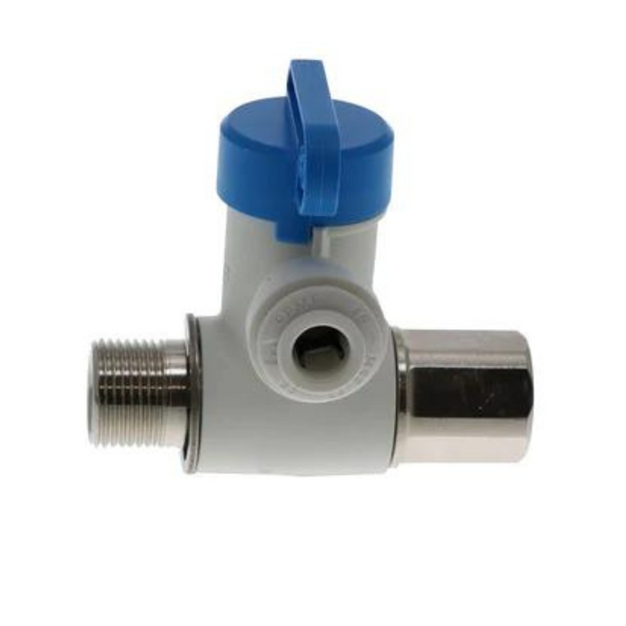 John Guest Speedfit 3/8 x 3/8 x 1/4 Inch Angle Stop Adapter Valve, Push to Connect Fitting, ASVPP1LF