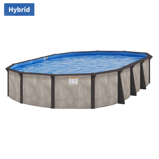 Lagoon Luxe Oval Above - Ground Pool Kit, 52" Wall Height, 8" Resin Top Rails & 7" Steel Verticals – Vita Pool Supply