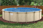 Lake Vista Round Above - Ground Pool, Skimmer & Liner Included, 52"/54" Wall Height, 7" Steel Top Rails – Vita Pool Supply