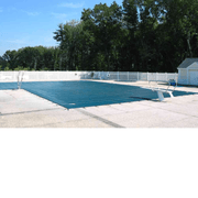MeycoLite™ Mesh Rectangular Safety Pool Cover – 20 x 40 Feet, 4 x 8 Feet Center End Step, Gray – Vita Pool Supply