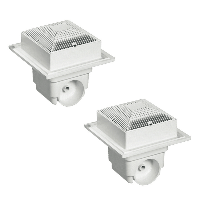 Neptune Benson MLD - SG - 0909 - WT2 9" Square SuperSump Main Drain with 4" Port, 2 - Pack – Vita Pool Supply