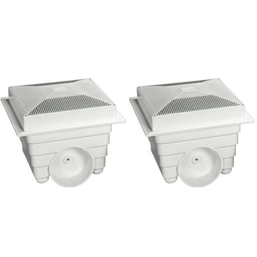 Neptune Benson MLD - SG - 1212 - WT2 12" Square SuperSump Main Drain with 6" Port, 2 - Pack – Vita Pool Supply