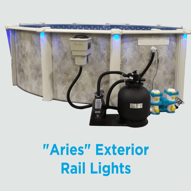 NeuTerra "Gemini" LED Rail Light Starter Kit – 4 - Pack, Transformer, Remote (GEM - ABGRSK) – Vita Pool Supply