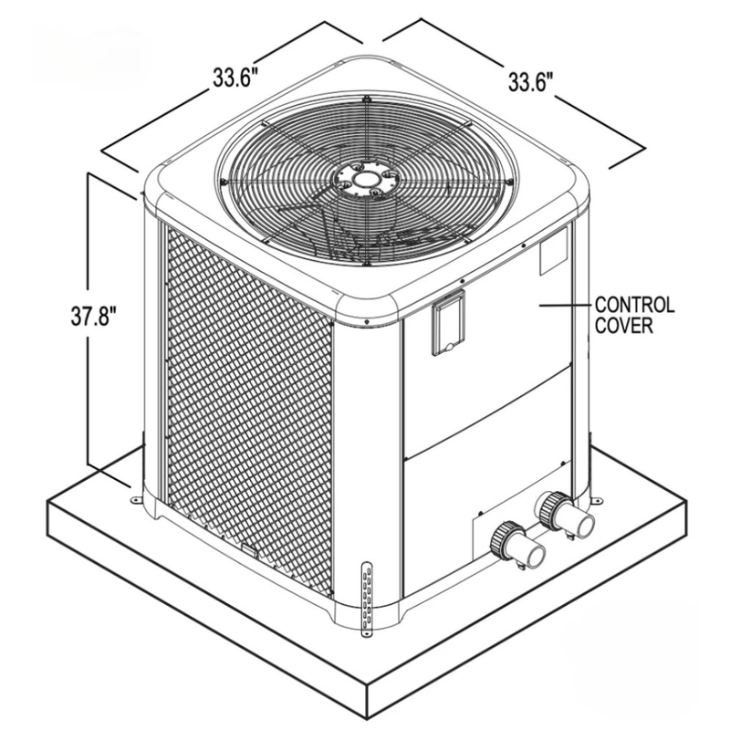 Open Box – Raypak Weather King 118K BTU Digital Heat Pump Pool Heater, TWPH - 6560EHT01 – Vita Pool Supply