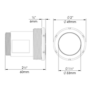 PAL 150' Treo Mini Nicheless 2" WARM WHITE Pool Spa Light 64 - EGTSMWW - 150 – Vita Pool Supply