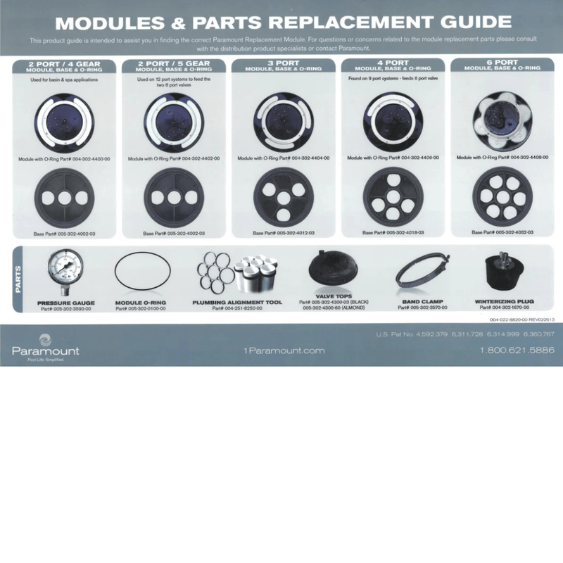 Paramount Water Valve 6 - Port Gear Module (004 - 302 - 4408 - 00) – Vita Pool Supply
