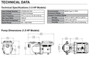 Pentair 1.5 HP IntelliFlo3 VSF Variable - Speed Pump Wi - Fi + IO Relay 011066 – Vita Pool Supply