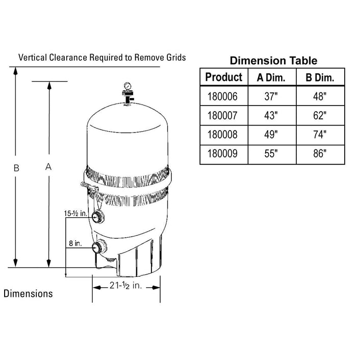 Pentair FNS Plus Fiberglass D.E. Pool Filter System