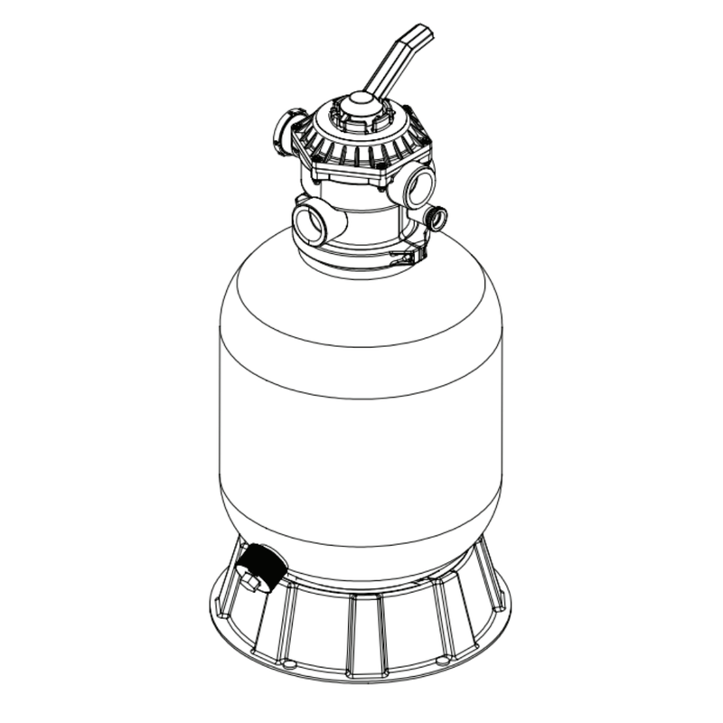 Pentair 22" 2.6 Sq Ft Cristal - Flo II Top - Mount Sand Filter 1.5" MPV 145361 – Vita Pool Supply