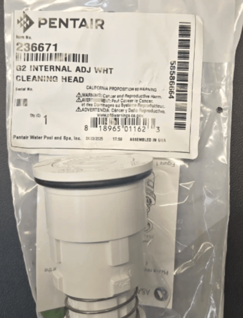 Pentair 236671 G2 Retro Internal White Adjustable Flow Pop - Up Head – Vita Pool Supply