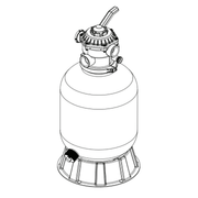 Pentair 26" 3.9 Sq Ft Cristal - Flo II Top - Mount Sand Filter 1.5" MPV 145363 – Vita Pool Supply
