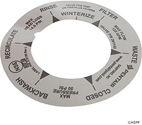Pentair 272120 2" HiFlow Valve Label – Vita Pool Supply