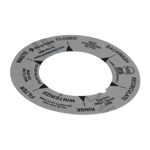 Pentair 272120 2" HiFlow Valve Label – Vita Pool Supply
