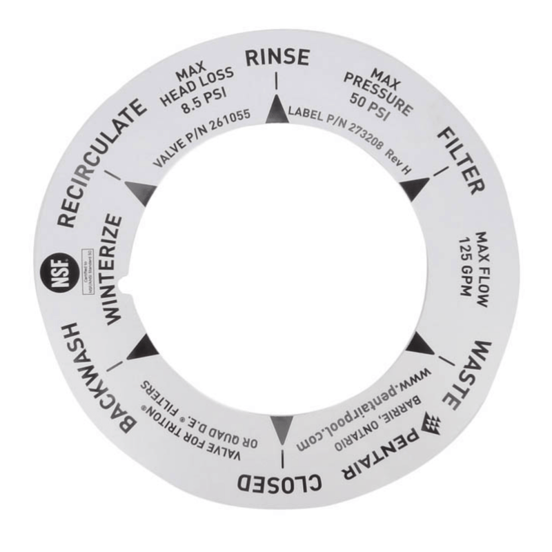Pentair 273208 Label Sticker – Vita Pool Supply