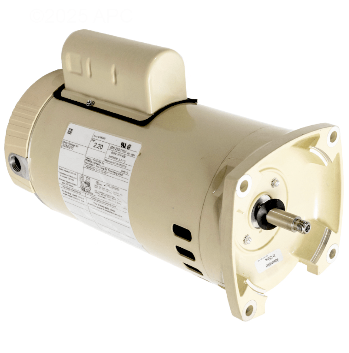 Pentair 355012S 1.5 HP Motor 1 Ph 208/230V 56Y WhisperFlo Superflo
