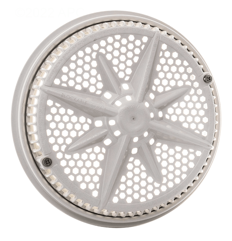 Pentair 500103 StarGuard White Main Drain Cover with Short Ring 8" – Vita Pool Supply