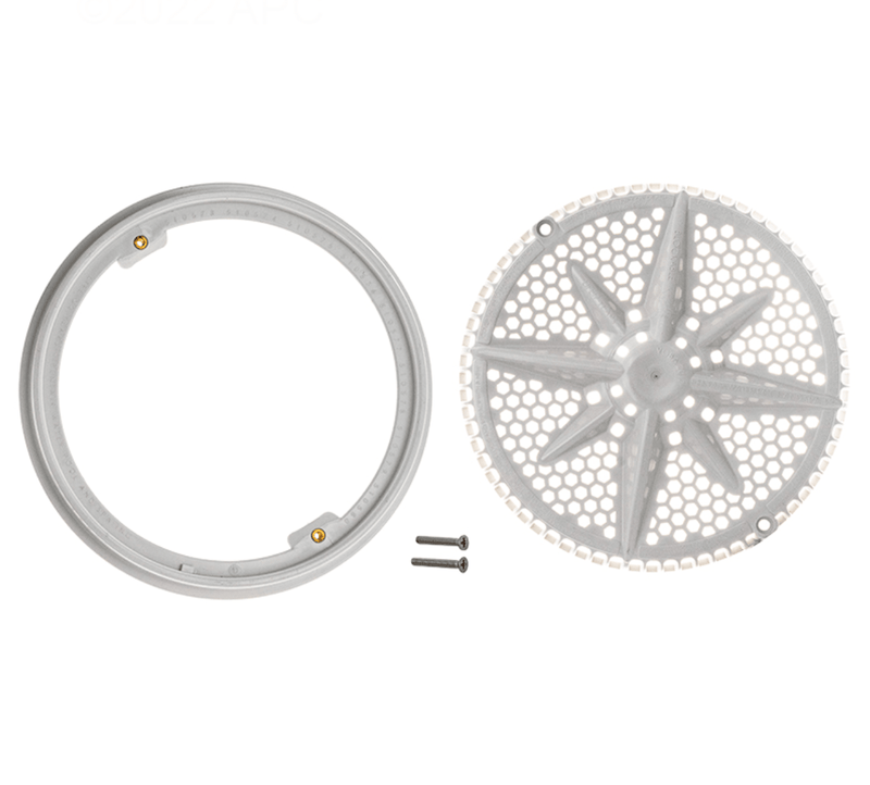 Pentair 500103 StarGuard White Main Drain Cover with Short Ring 8" – Vita Pool Supply