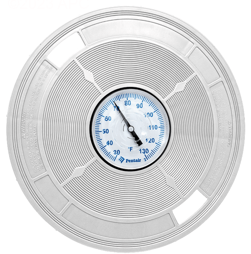 Pentair L4W 9 - 3/16 inch Round Skimmer Lid with Thermometer, White – Vita Pool Supply