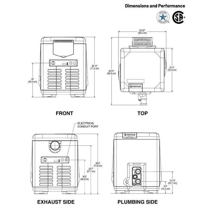 Pentair MasterTemp High Performance Gas Pool Heater