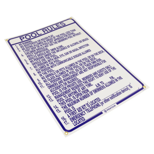 Pentair R234100 Pool Rules Sign – Vita Pool Supply