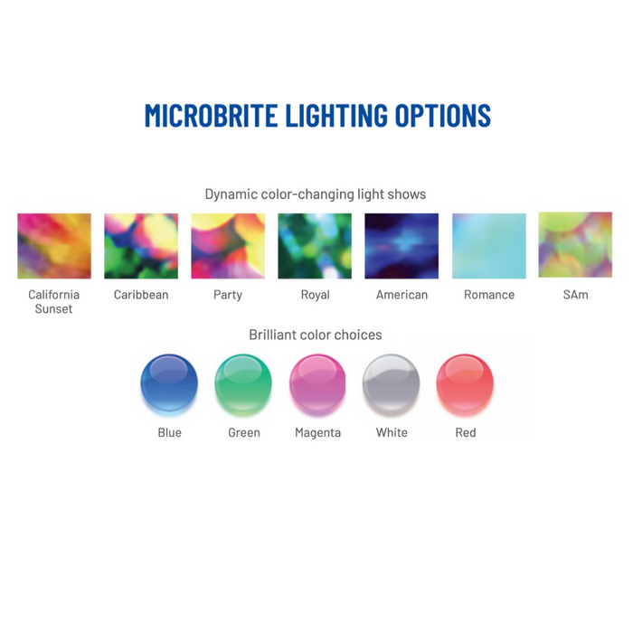 The Pentair Pool MicroBrite MULTI COLOR Pool Spa LED Lights provide vibrant illumination for your pool with dynamic color-changing shows and a wide range of hues, including blue, green, magenta, white, and red. These compact LED lights enhance any environment with their lively displays.