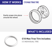 Polaris C10 White Max Trax Tire – Vita Pool Supply