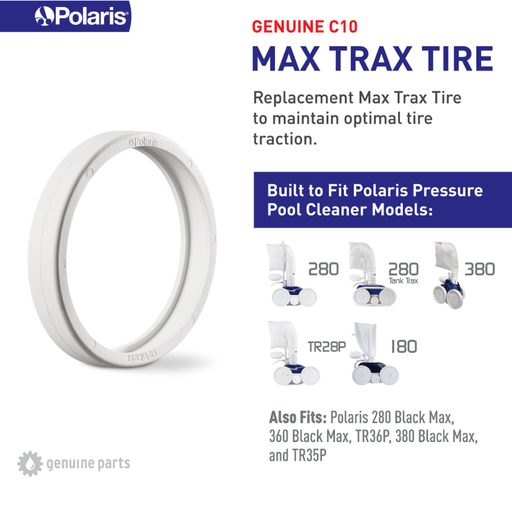 Polaris C10 White Max Trax Tire – Vita Pool Supply