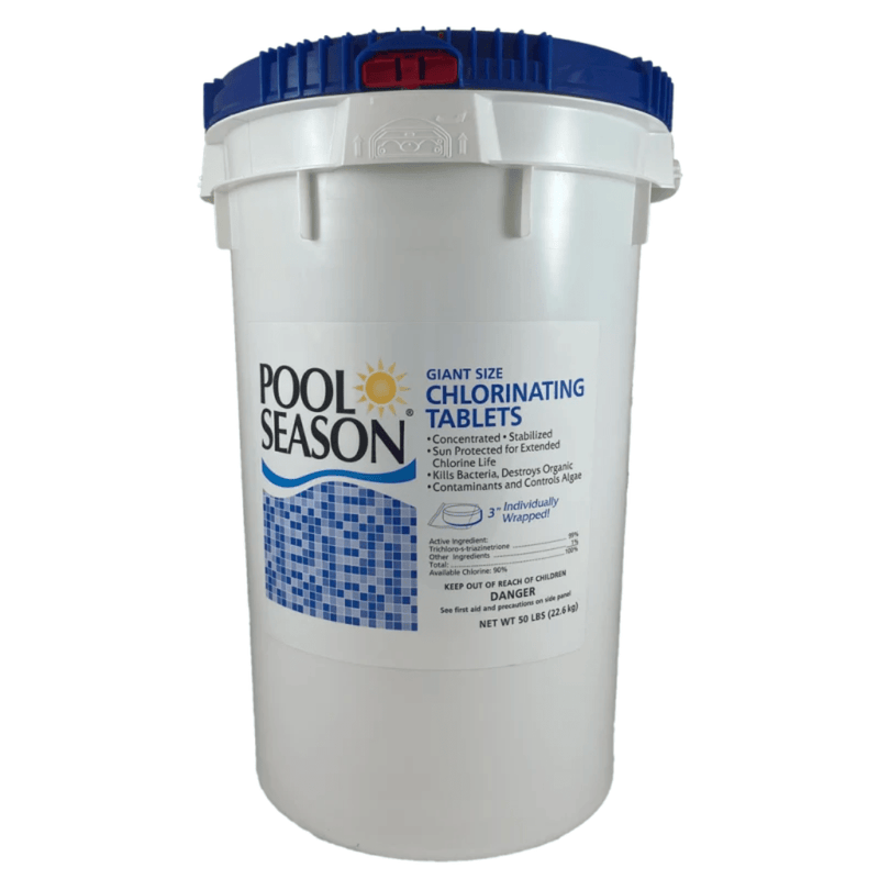 Pool Season 3" 8oz Chlorinating Tablets, Wrapped, 50 lb Bucket, HGH - 50 - 3750 – Vita Pool Supply