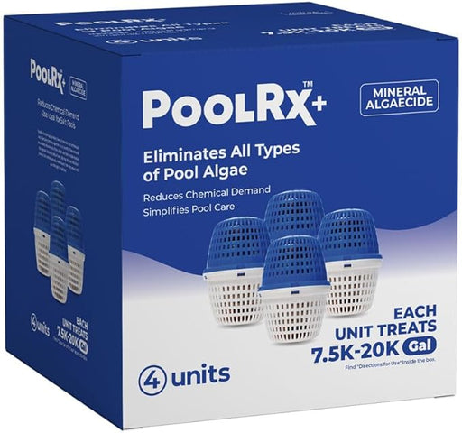 PoolRX+ 331003 Pool Unit, 7.5K–20K Gallons, Blue/White, 4 - Pack – Vita Pool Supply