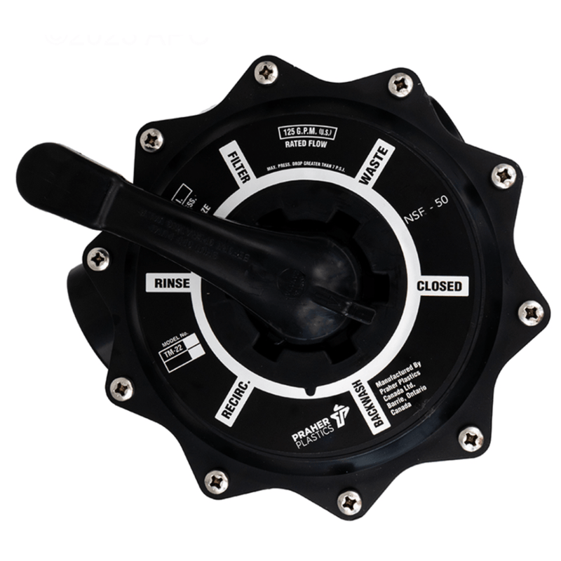 Praher TM-22-PB ABS Clamp-Down Top Mount Multiport Valve — Vita