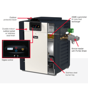 Raypak 399K BTU 408A Professional ASME Digital Gas Heater Cupro Nickel (013731, 013732) – Vita Pool Supply