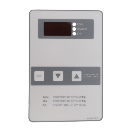 Raypak Digital LCD Control Panel Label Membrane H000330 – Vita Pool Supply