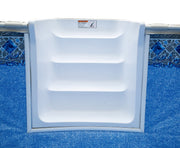 River Bend Oval Above - Ground Pool with Built - In Steps, Skimmer & Liner Included, 52"/54" Wall Height, 8" Resin Top Rails – Vita Pool Supply