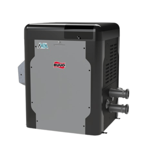 Ruud AVIA 264K BTU Natural Gas Heater – Low NOx, Wi - Fi Enabled (P - D264A - EN - C, 018092) – Vita Pool Supply