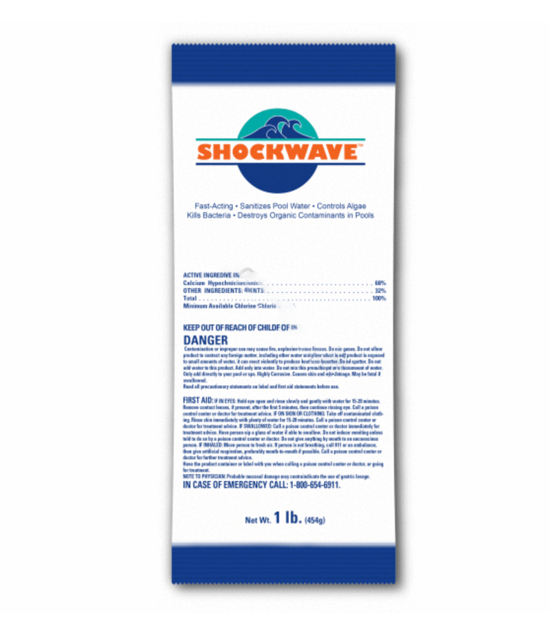 Shockwave 25253 1 lb Shockwave Calcium Hypochlorite, 12 - Pack – Vita Pool Supply