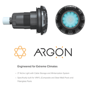 Spa Electrics ARGON 3" Niche Style LED Pool Light – Extreme Climate Conditions – Fiberglass & Vinyl Pools – Vita Pool Supply