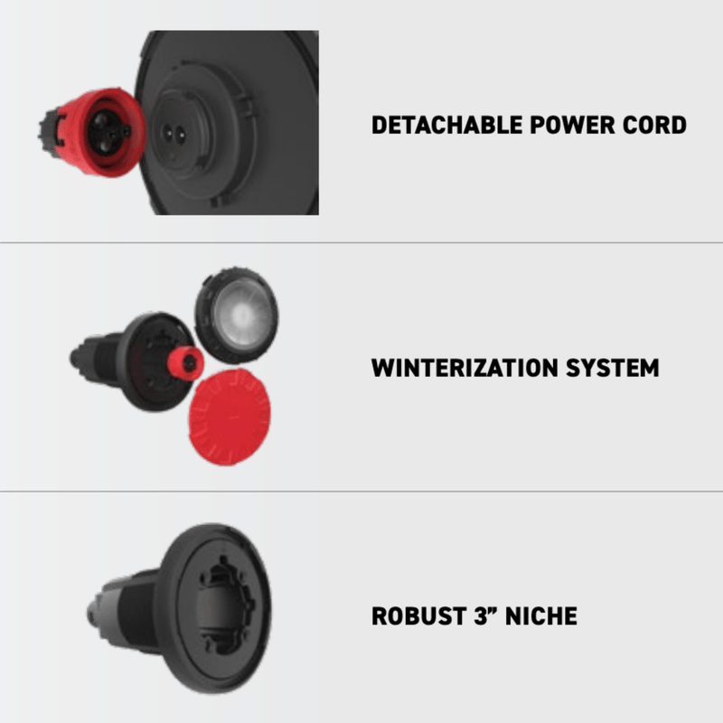 Spa Electrics ARGON 3" Niche Style LED Pool Light – Extreme Climate Conditions – Fiberglass & Vinyl Pools – Vita Pool Supply