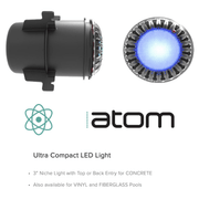 Spa Electrics ATOM EM 3" Niche Style LED Pool Light – Concrete, Fiberglass, Vinyl Pools – Vita Pool Supply