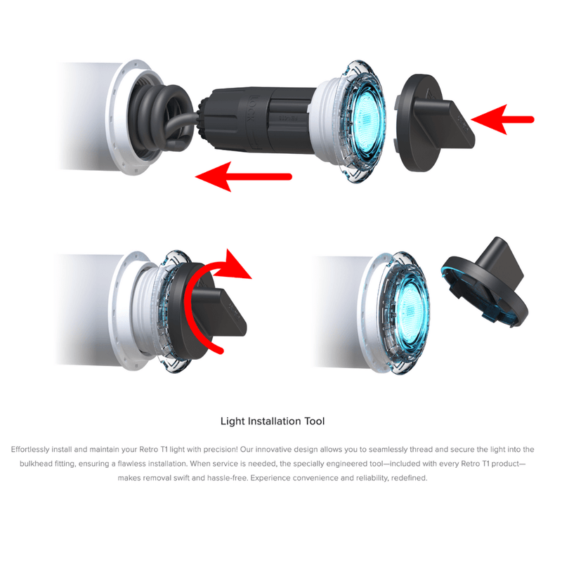 Spa Electrics RETRO T1 Universal Retro - Fit Light for 1.5" Threaded Fittings – Vita Pool Supply